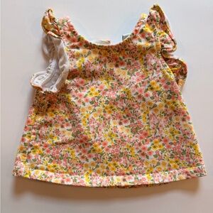Janie and Jack Pink and Yellow Floral Tank Top, 18-24m